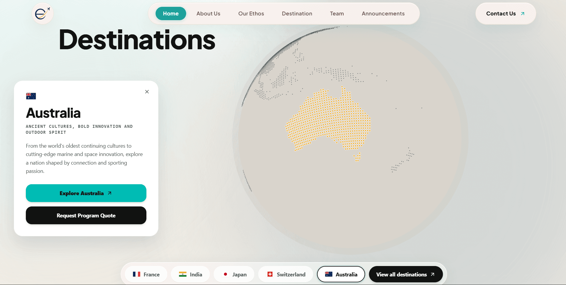 EdJoys Interactive 3D Globe Visualization
