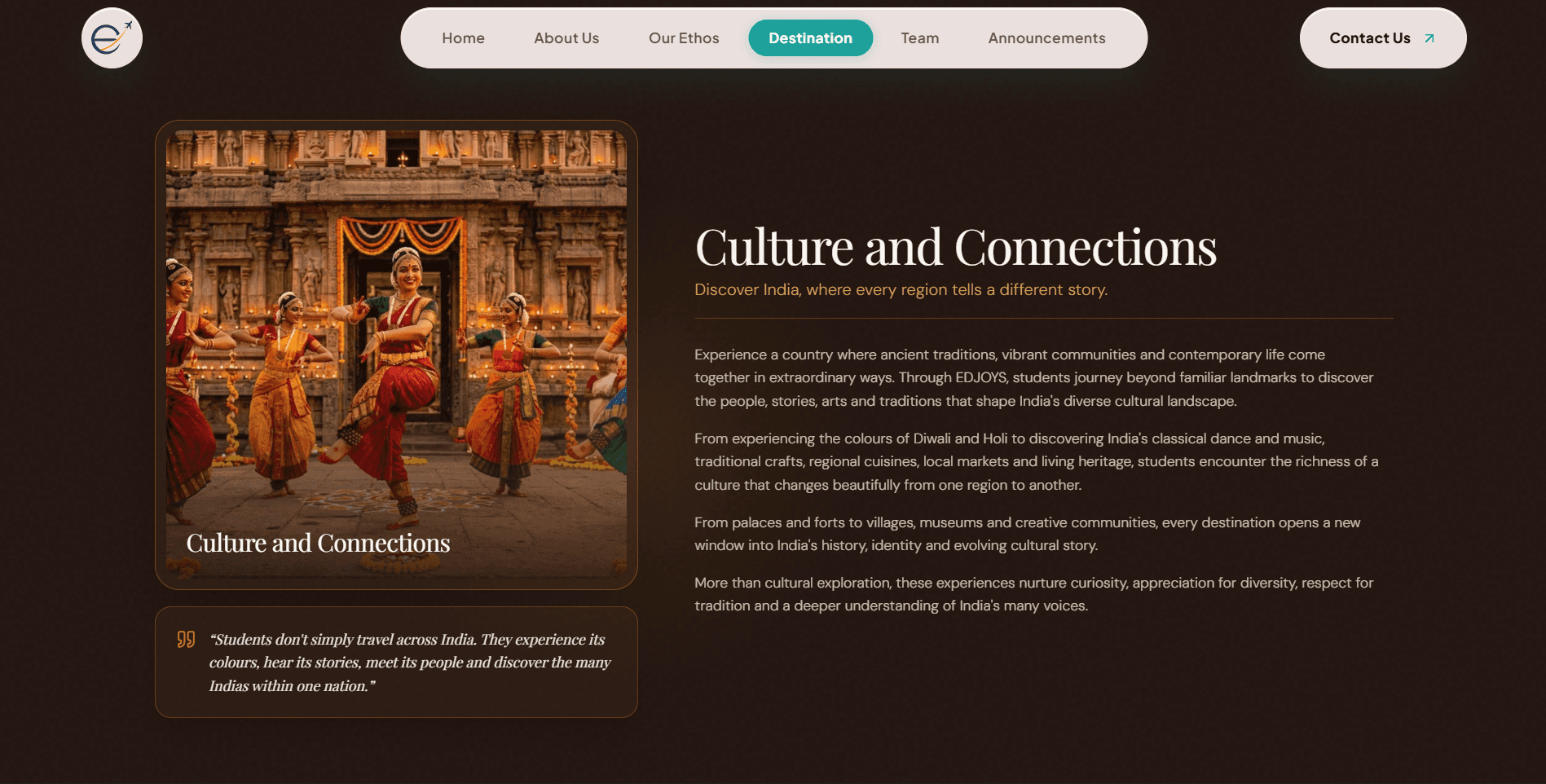 EdJoys India Destination Program Experience