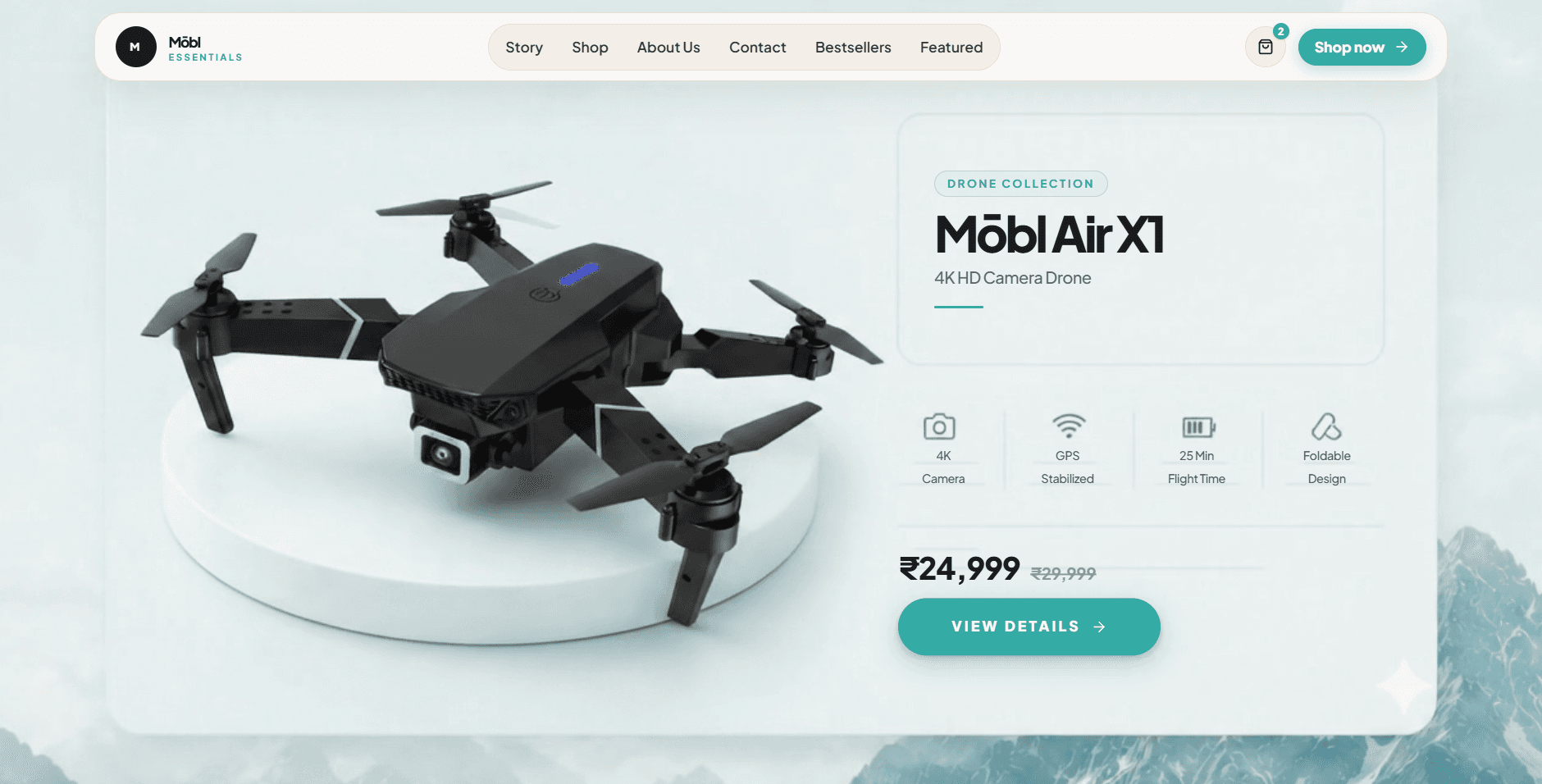 MOBL Interactive Hardware Showcase and 4K Aerial Drone Feature