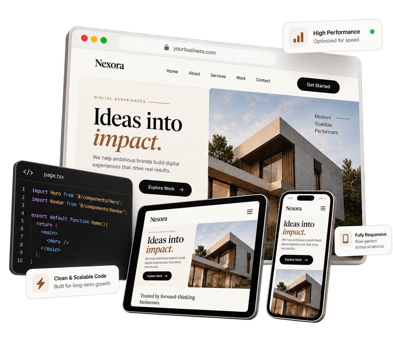 Stack Web Development System — Next.js, Core Web Vitals, and Responsive Multi-Device Architecture
